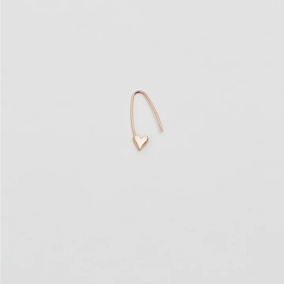 Loren Stuart Gold Mini Heart Safety Pin Earring - Picture 3 of 4